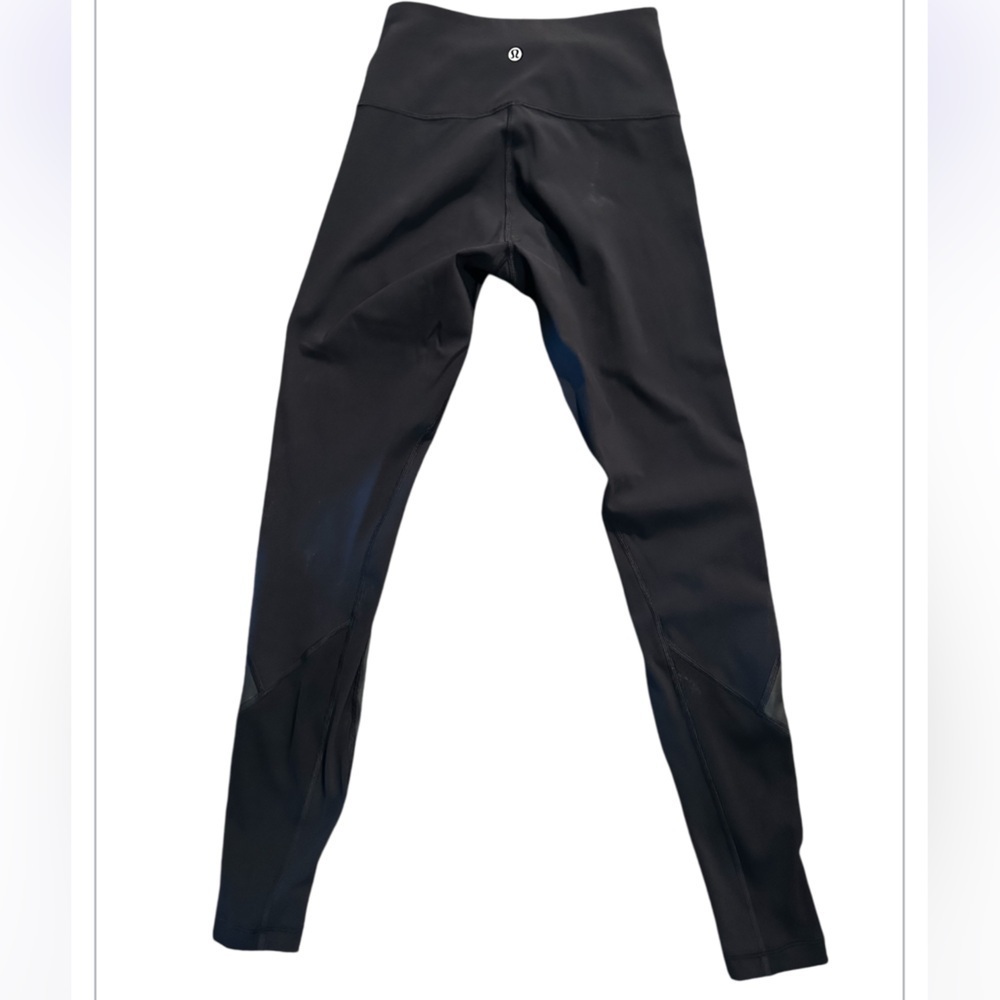 Lululemon🍋 Wunder Under High Rise 28” Black (Sheen) *FullOn Luxtreme Size 6 - Picture 4 of 8